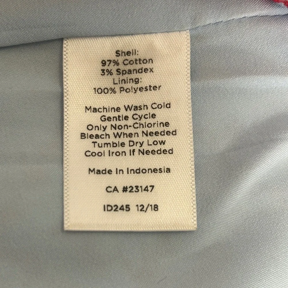 Talbots‎ Petite Skirt Red Blue Geometric Print A-Line Womens Size 10P